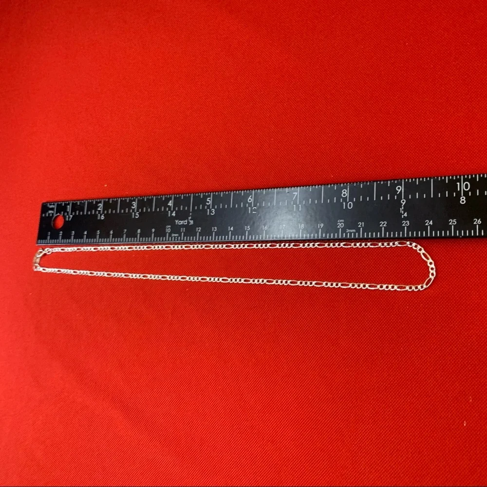 925 Sterling‎ Silver Chain Necklace Jewelry SILVER Classic Fígaro Made In Mexico - Picture 6 of 10